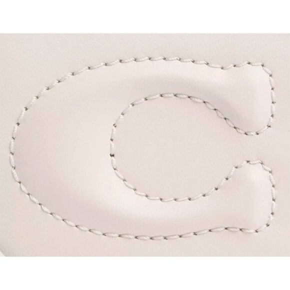 S Coach Large CornerZip Wristlet CR392 Chalk White Leather Ivory Wallet $168